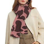 Red Brown Cow Print Scarf