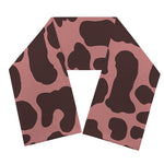 Red Brown Cow Print Scarf