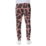 Red Brown Cow Print Scuba Joggers