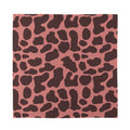 Red Brown Cow Print Silk Bandana