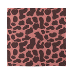 Red Brown Cow Print Silk Bandana