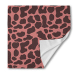 Red Brown Cow Print Silk Bandana