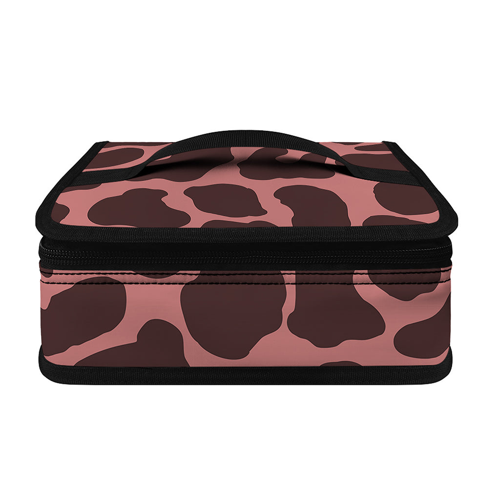 Red Brown Cow Print Small Lunch Bag