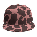 Red Brown Cow Print Snapback Cap