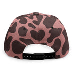 Red Brown Cow Print Snapback Cap