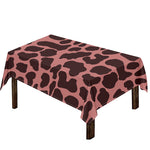 Red Brown Cow Print Tablecloth