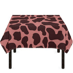 Red Brown Cow Print Tablecloth