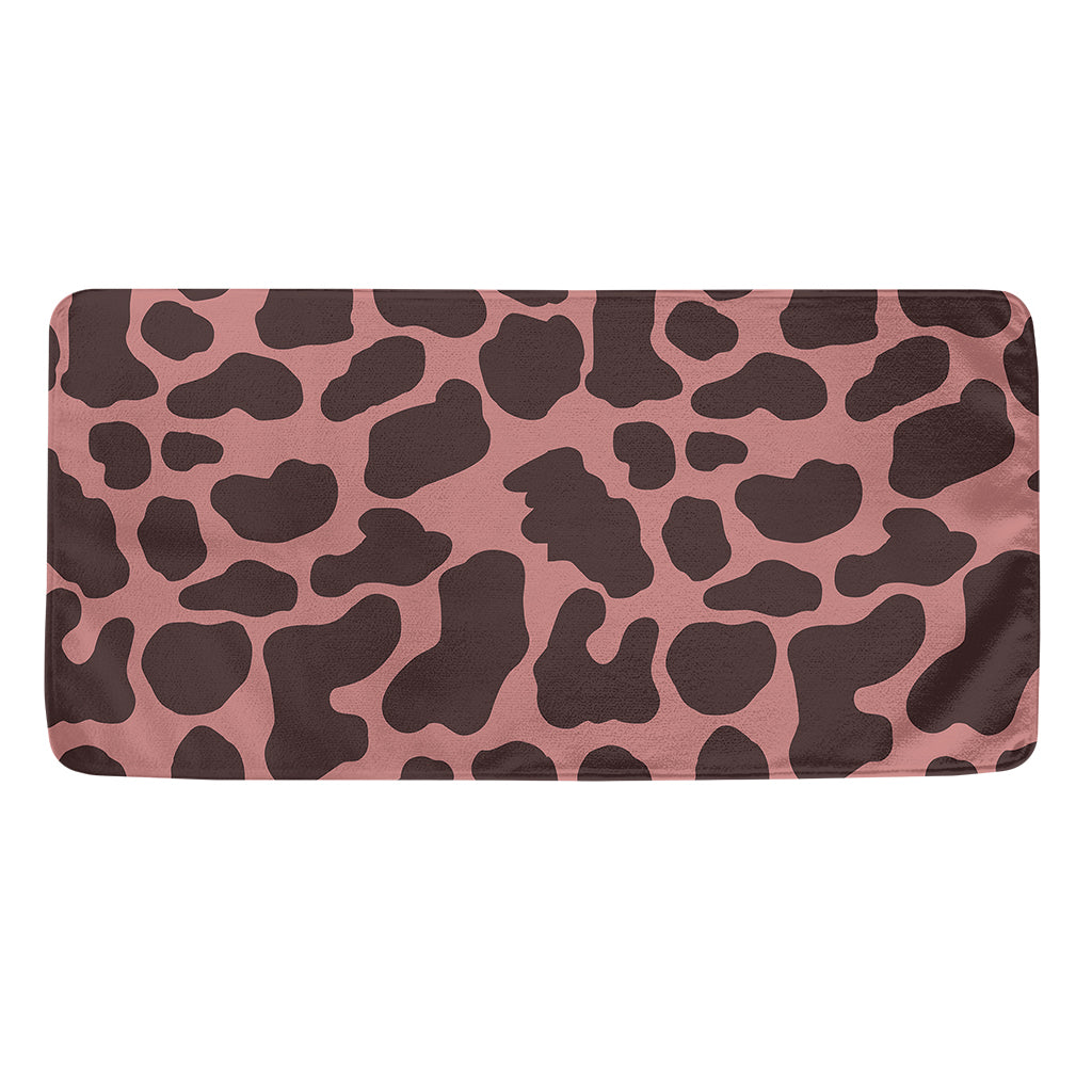 Red Brown Cow Print Towel
