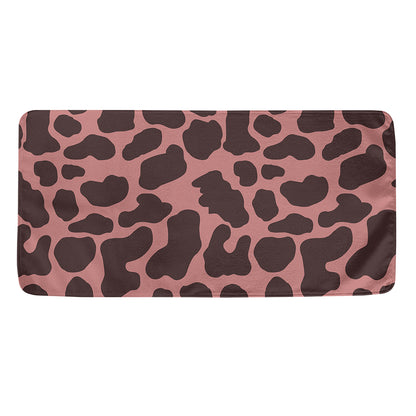 Red Brown Cow Print Towel