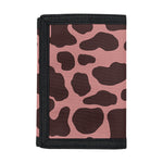 Red Brown Cow Print Trifold Wallet