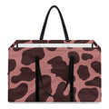 Red Brown Cow Print Utility Tote Bag