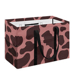 Red Brown Cow Print Utility Tote Bag