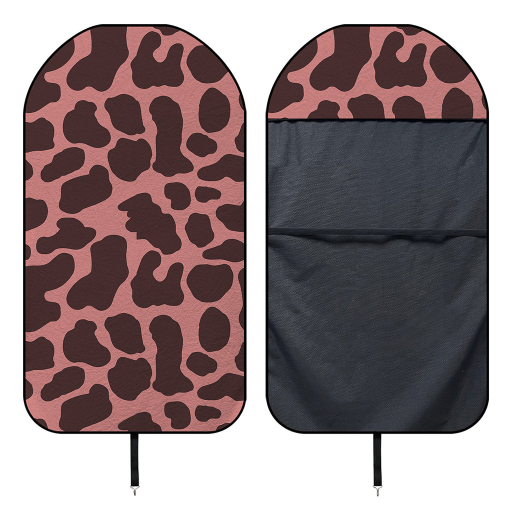 Red Brown Cow Print Waterproof Car Seat Cover
