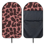 Red Brown Cow Print Waterproof Car Seat Cover