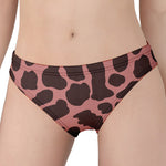 Red Brown Cow Print Women's Panties