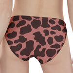 Red Brown Cow Print Women's Panties