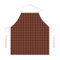 Red Brown Houndstooth Pattern Print Adjustable Apron