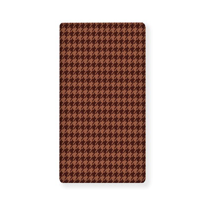 Red Brown Houndstooth Pattern Print Baby Crib Sheet