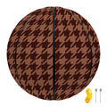 Red Brown Houndstooth Pattern Print Basketball