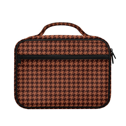 Red Brown Houndstooth Pattern Print Briefcase Bible Bag