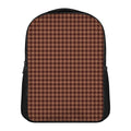 Red Brown Houndstooth Pattern Print Casual Backpack