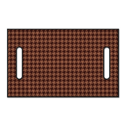 Red Brown Houndstooth Pattern Print Golf Cart Seat Cover