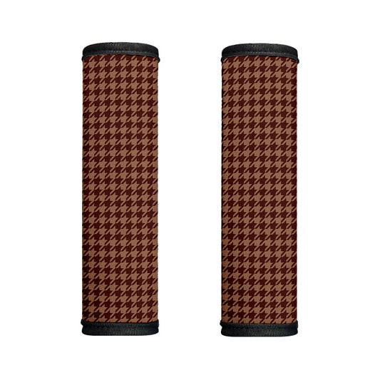 Red Brown Houndstooth Pattern Print Handle Covers