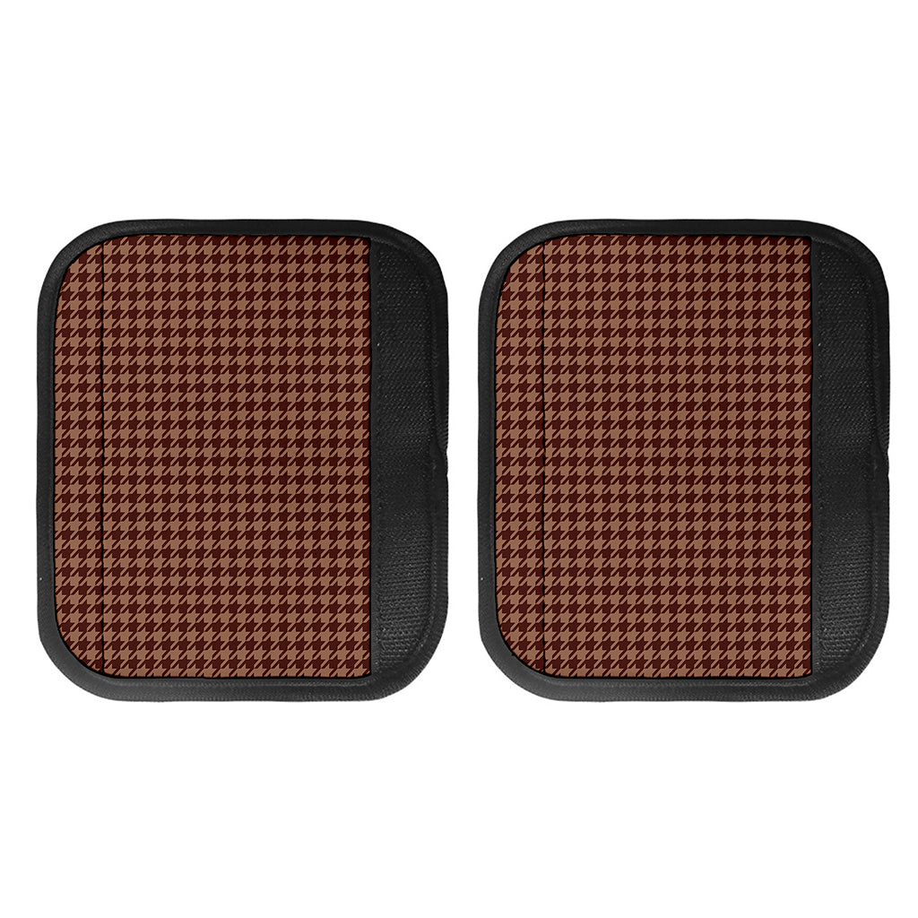Red Brown Houndstooth Pattern Print Handle Covers