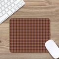 Red Brown Houndstooth Pattern Print Mouse Pad