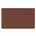 Red Brown Houndstooth Pattern Print Polyester Doormat