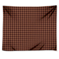 Red Brown Houndstooth Pattern Print Tapestry