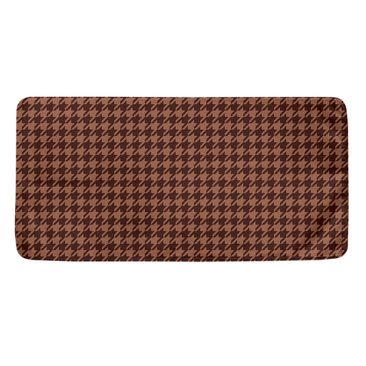 Red Brown Houndstooth Pattern Print Towel