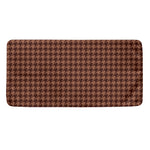 Red Brown Houndstooth Pattern Print Towel