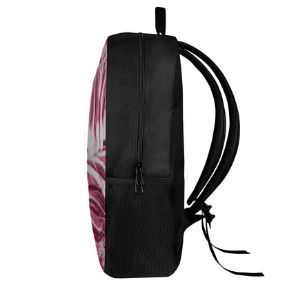 Red Cabbage Leaves Print 17 Inch Backpack