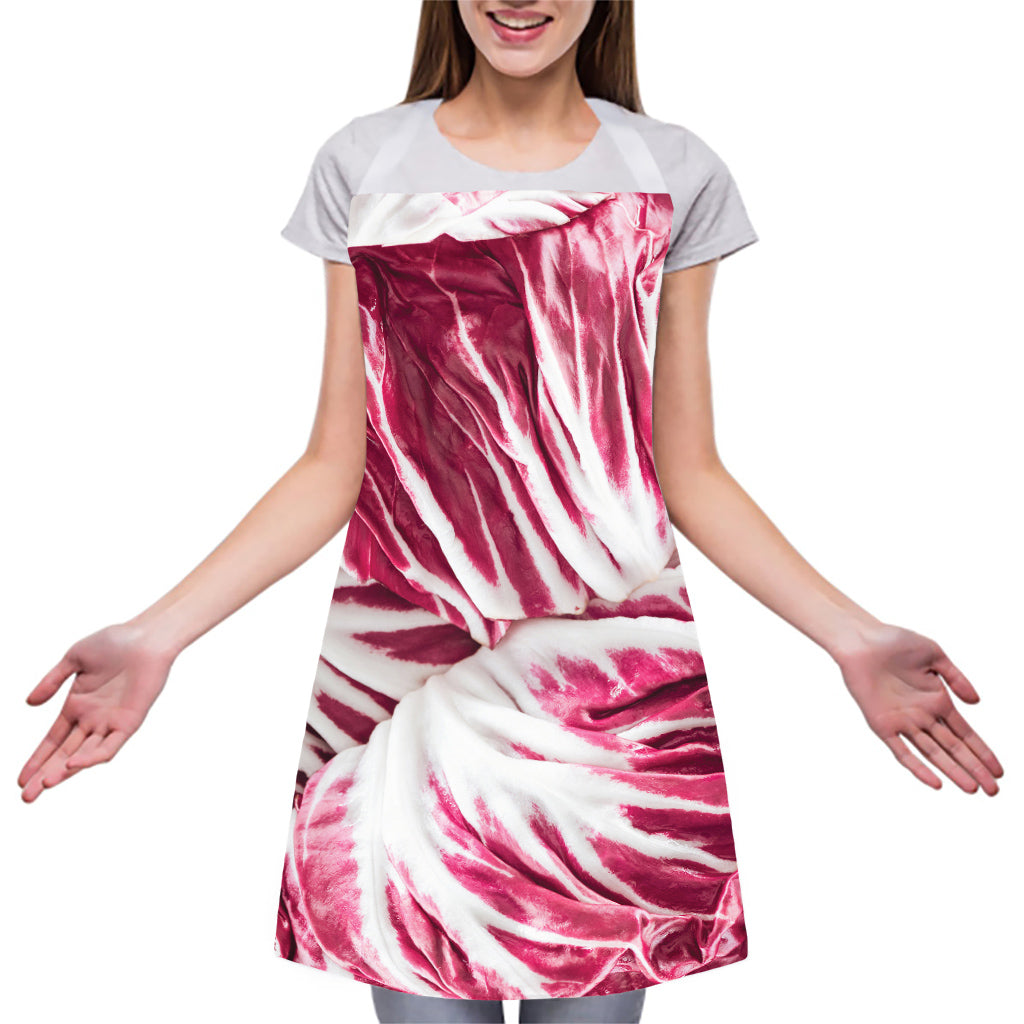 Red Cabbage Leaves Print Adjustable Apron
