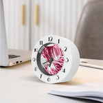 Red Cabbage Leaves Print Alarm Clock