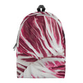 Red Cabbage Leaves Print School Backpack