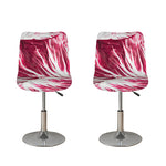 Red Cabbage Leaves Print Bar Stool Covers