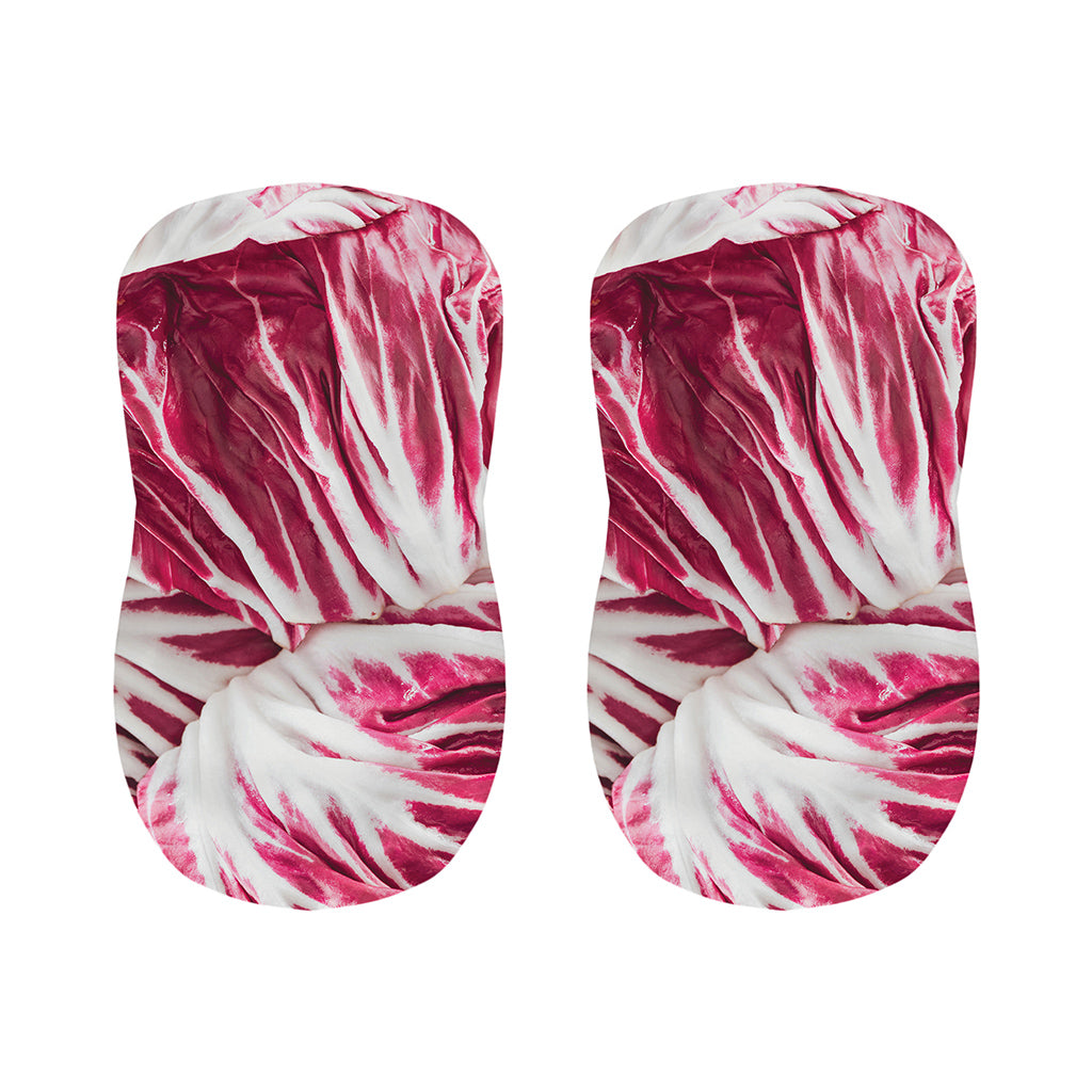 Red Cabbage Leaves Print Bar Stool Covers