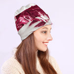 Red Cabbage Leaves Print Beanie