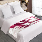 Red Cabbage Leaves Print Bed Runner