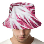 Red Cabbage Leaves Print Bucket Hat