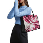 Red Cabbage Leaves Print Canvas Tote Bag