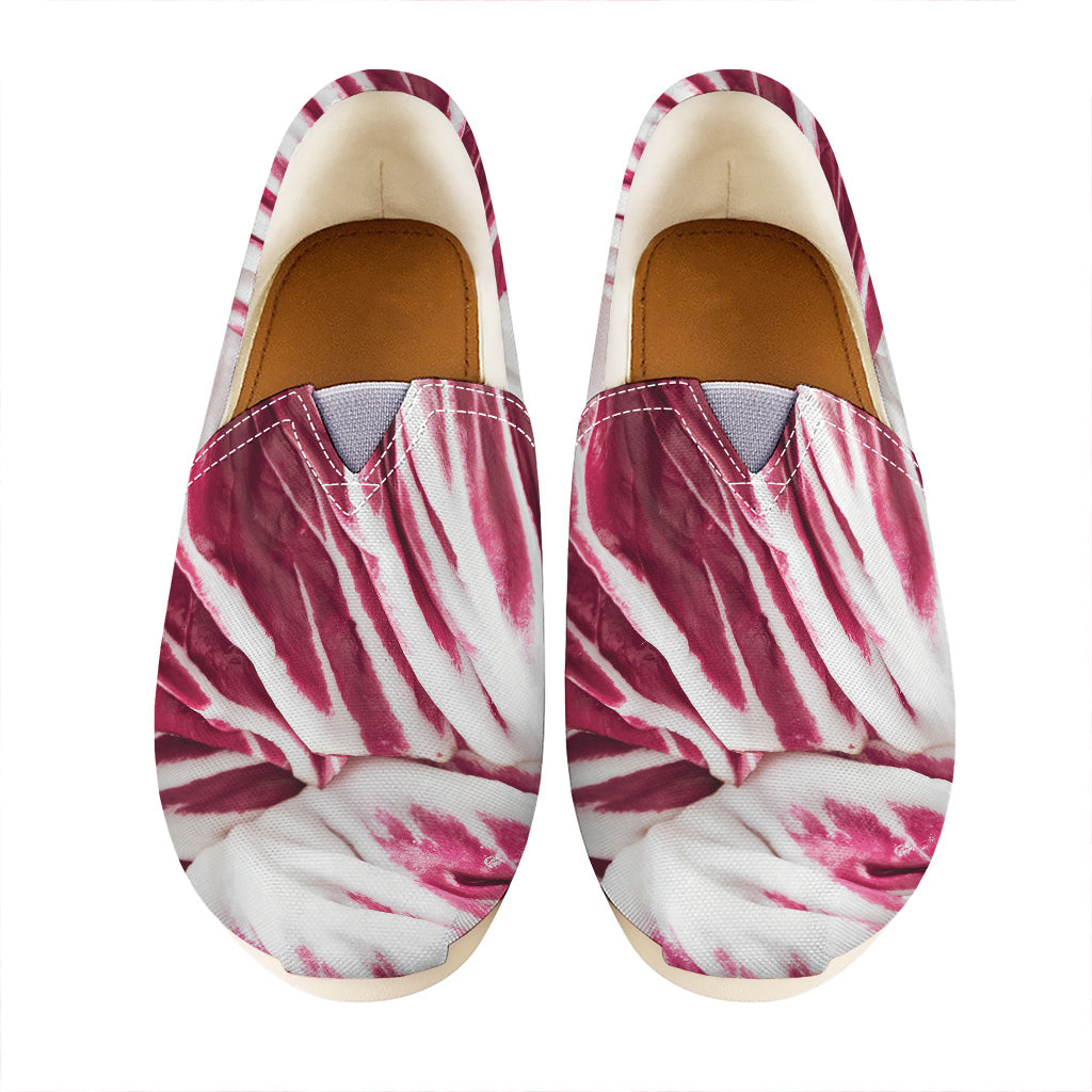 Red Cabbage Leaves Print Casual Shoes
