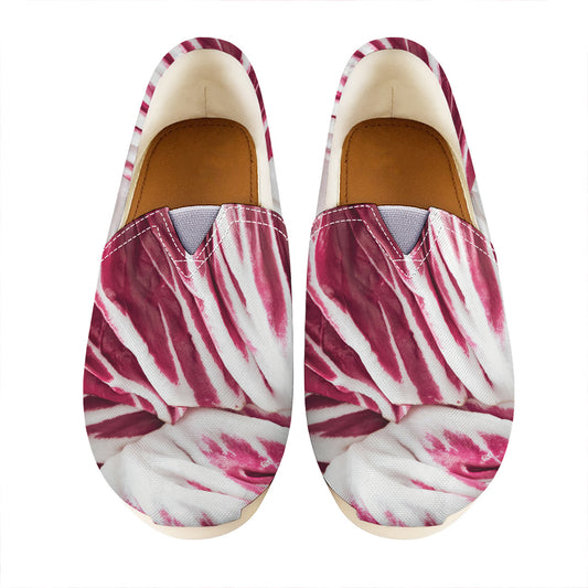 Red Cabbage Leaves Print Casual Shoes