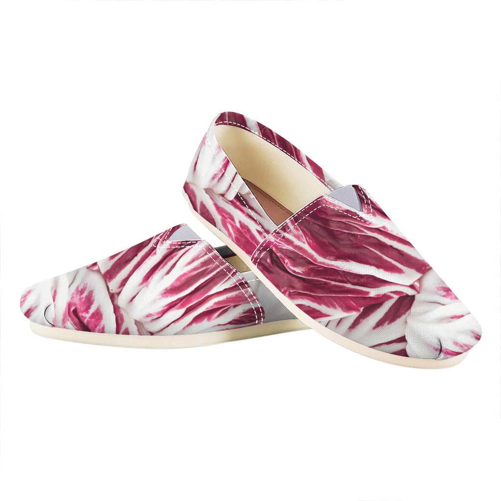 Red Cabbage Leaves Print Casual Shoes
