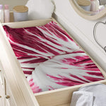 Red Cabbage Leaves Print Changing Pad Cover
