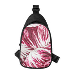 Red Cabbage Leaves Print Chest Bag