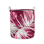 Red Cabbage Leaves Print Collapsible Laundry Basket