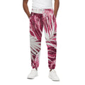 Red Cabbage Leaves Print Cotton Sweatpants